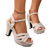 Fashion 2025 New Casual Fish Mouth Straw with Thick Heel and Thick Bottom Sandals for Women, Simple and Versatile Fashion Sandals
