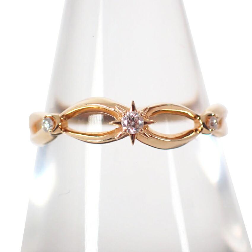 

[Used] STAR JEWELRY K10YG Diamond Ring/Size 7/g503-44