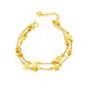 Vietnamese Sand Gold Double-Layer Cat's Eye Beaded Bracelet – Women's Trendy Light Luxury Jewelry
