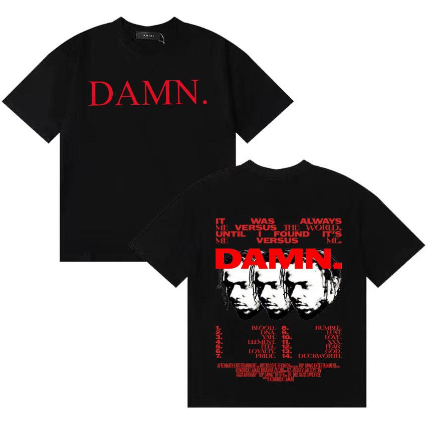 Rapper Kendrick Lamar Album Music Tshirts Unisexs Clothing Retro Oversized Tshirt Crewneck Pop Short Sleeve Tee Shirt Streetwear