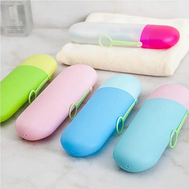 Portable Mouthwash Cup Toothbrush Holder Travel Outdoor Tooth Brush Toothpaste Storage Capsule Case Bathroom Accessories