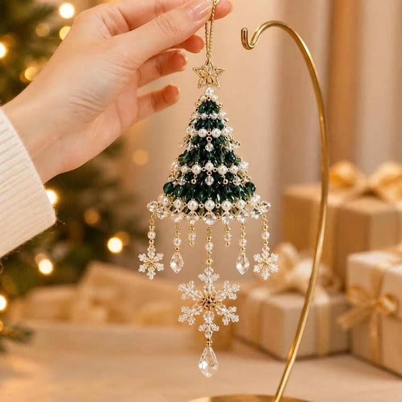 DIY Weihnachtsbaumschmuck-Set Perlen zum Aufhängen Perlen Bastelset Weihnachts-Bastelset Weihnachtsbaumdekoration