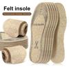 1/2/3/5/10 Pcs Wool Felt Insoles Winter Warm Boot Shoe Insert Insoles for Men