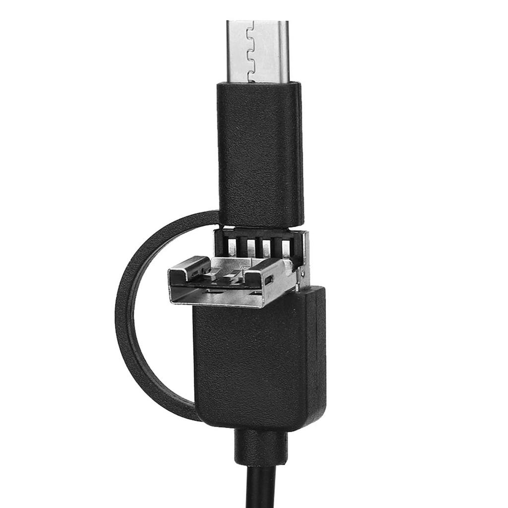 Bnineteenteam 3in1 Nagyfelbontású Vízálló Endoszkóp Csővizsgáló Boroszkóp TypeC USB Mobiltelefon Boroszkóp Fiberszkóp Mérőhöz Puha 3,9 mm (1