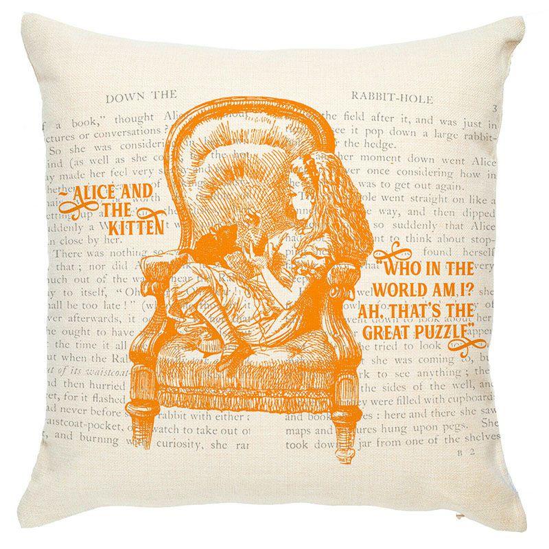Elegant Alice In Wonderland Cushion Mad Hatter Pillow Perfect For Christmas Gift And Home Decoration