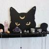 Crystal Shelf Display Black Cute Cat Floating Shelves for Halloween Wall Bedroom Decor Display Shelf for Crystals and Stones Witchy Room Decorations