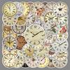 50 Retro Clock Stickers: Creative Vintage DIY for Journals, Notebooks, Water Bottles, and More