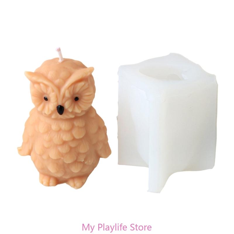 Forme din silicon pentru bufniță în picioare Forme pentru papagali Forme pentru ipsos Forme din rășină epoxidica Forme minunate pentru animale pentru fabricarea lumânărilor