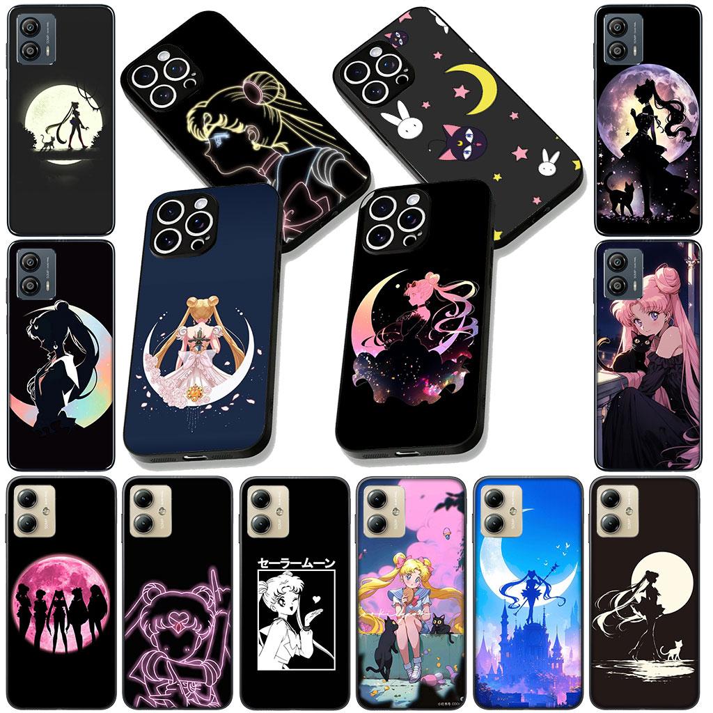 Cover for Samsung Galaxy S22 S21 S20 FE Ultra Plus A35 A36 A55 A37 A33 A34 A57 Coque Phone Case Lovely S-Sailors Poster Moon