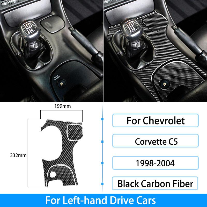 Pentru Chevrolet Corvette C5 1998-2004, fibră de carbon, priză centrală, buton radio, ridicare fereastră, inel pentru chei, decorare pentru capac