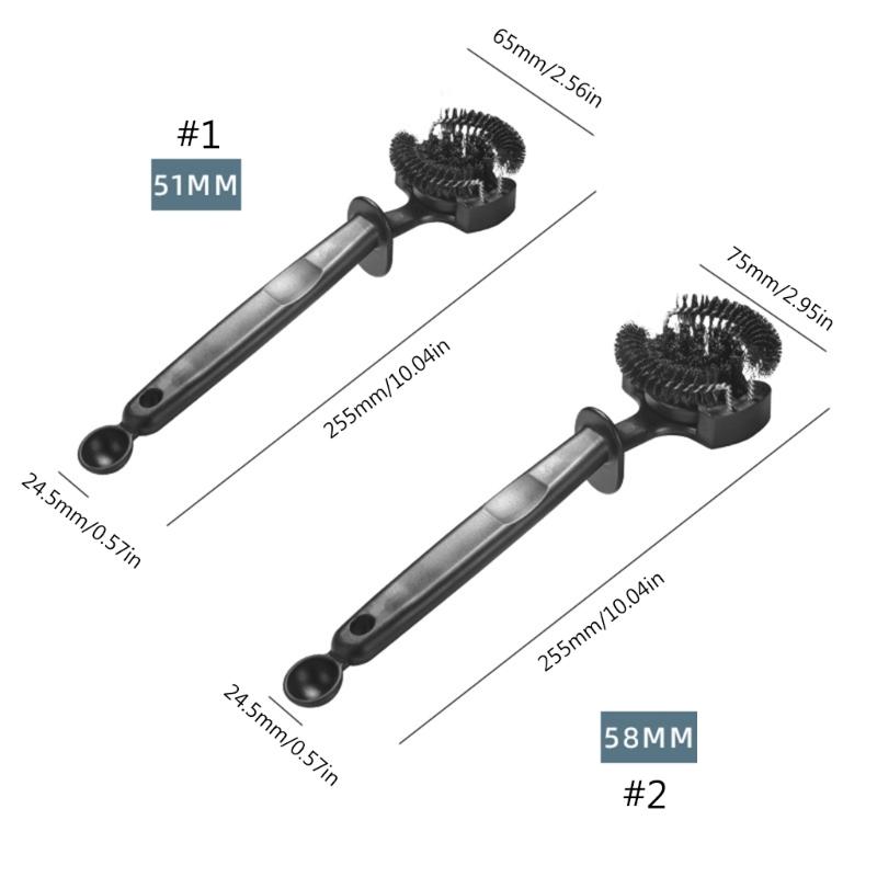 51/58mm Coffee Brush Plastic Bristles Coffee Grinder Brush Tools Coffee Machine Cleaning Brush Decanter-Cleaning Brush