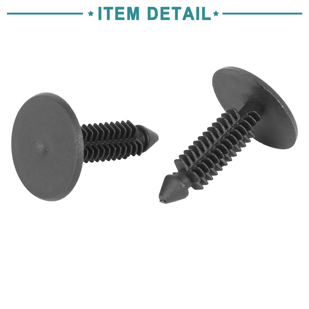 ACROPIX 30pcs Black Plastic Bolts Rivet Fasteners for Car Celestial Trim Panel Clips 8mm Hole Diameter