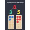 Zabawka Montessori Dziesięciopolowa Kognitywna Liczba Cyfrowa Liczenie Dzieci Trening Logiczny Matematyki Pomoce Dydaktyczne Wczesnej Edukacji Gra Matematyczna dla Dzieci