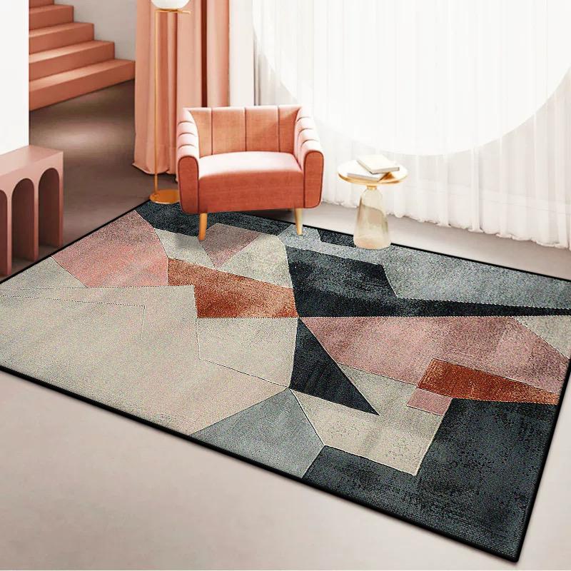 Nordic Simple Style Living Room Carpet Abstract Design Bedroom Lounge Large Area Rugs Home Decoration Bathroom Non-Slip Soft Mat