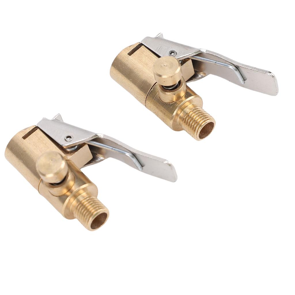 2PCS Tire   Chuck with Clip Adapter Brass Locking Tire Inflator Hose Adapter Anti Leakage Clip On Tire Chucks