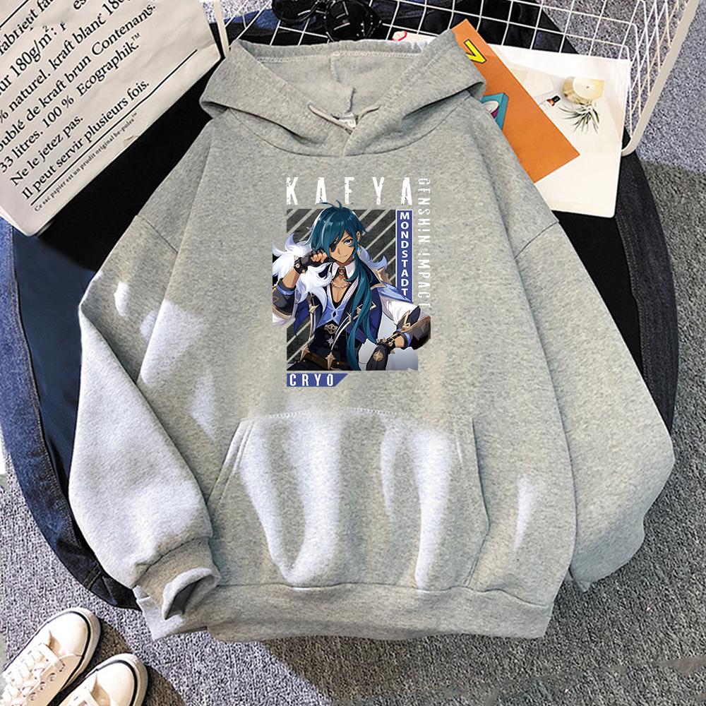 

Модная игра Genshin Impact Kaeya, забавные мужские толстовки в стиле аниме, Harajuku, зимняя повседневная женская толстовка с длинным рукавом с рисунком из мультфильма, лоскутная толстовка S
