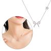 Blingbling Crystal Diamante Bowknot Necklace Clavicle Chain Gifts for Girls Present Sexy Diamante Clavicle Chain