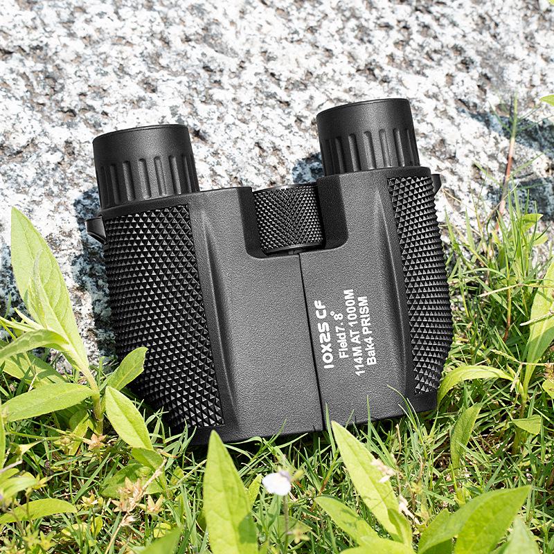 Little Paul 10x25 Binoculars: Low-Light Night Vision, Portable, for Climbing & Camping, High Magnification & Definition, Custom Logo Option Available