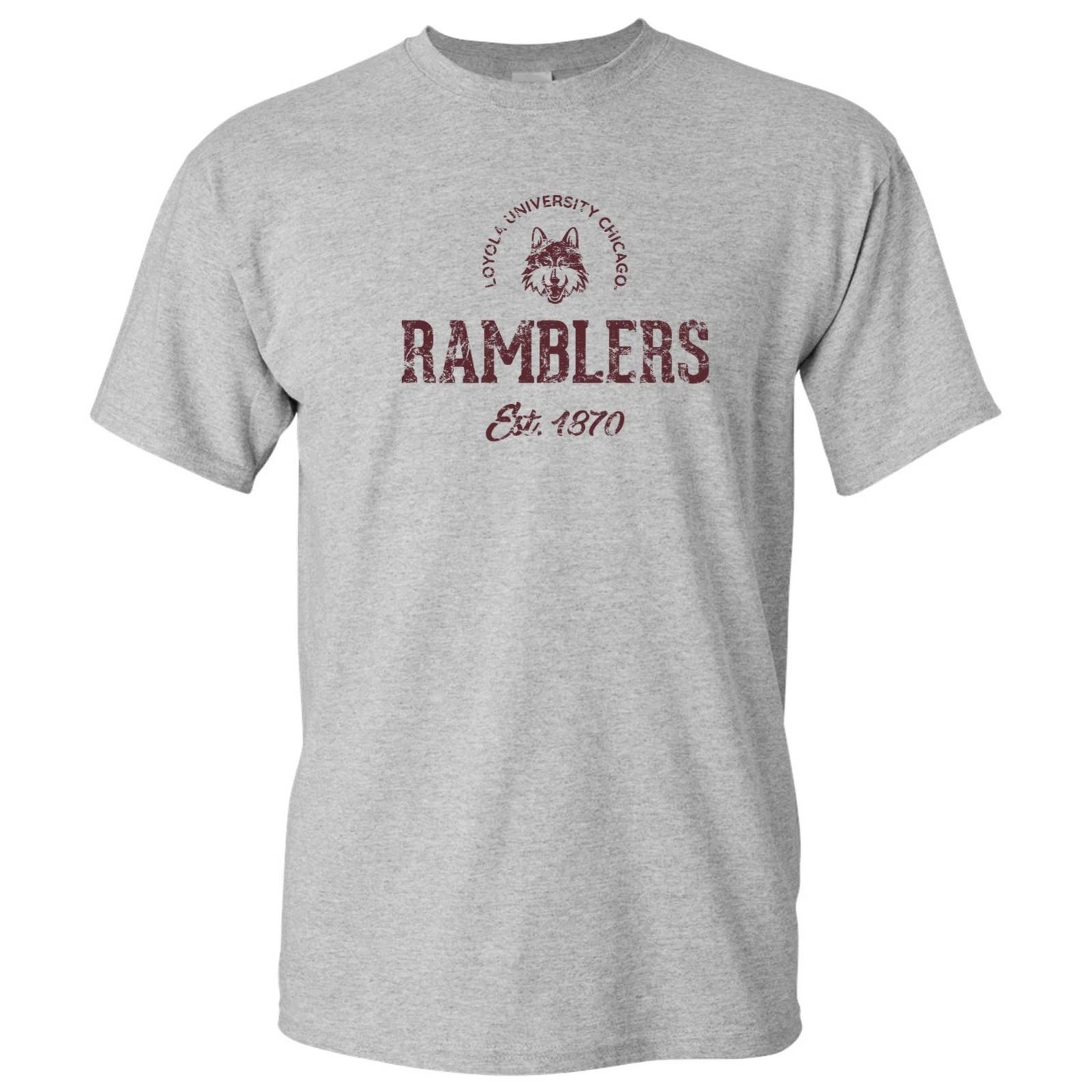 Loyola University Chicago Ramblers Established Arch Logo Licensed Unisex T-Shirt XL