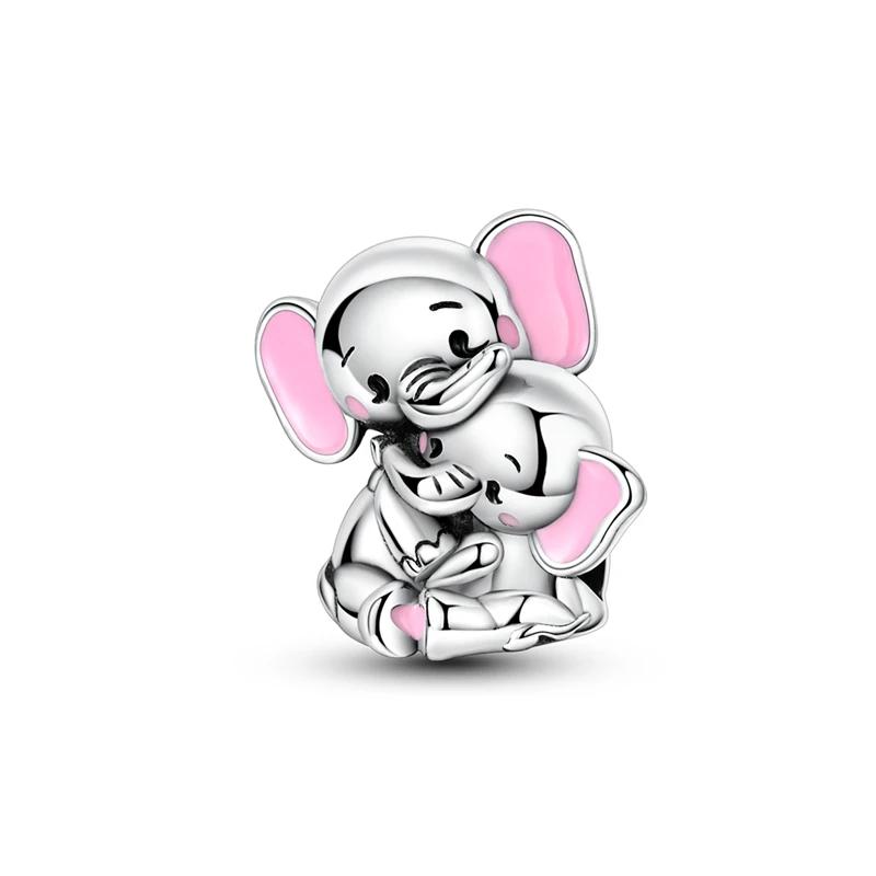 Copper Dog Charm Bead Charms Pendant Cute Cat Elephant Elegant Cheetah Bead Charms Compatible With Authentic Bracelets Do It Yourself Birthday Jewelle