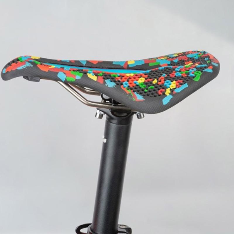 3D Bicycles Saddles Hollow Bikes Seats Cushion Shock Absorbs Comfortable Ventilate Hole for Mountain Bikes Road Bikes