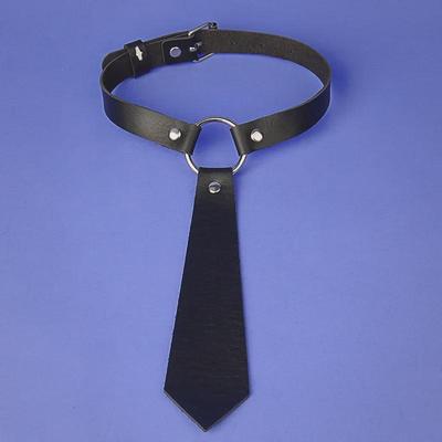 Avrupa & Amerikan Punk Kravat Tarzı PU Deri Choker Kolye