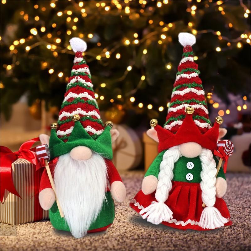 Couple Elf Doll Decoration Santa Claus Doll Faceless Doll Decoration Christmas Gifts for Kids Friends Party Plush Toy 2025