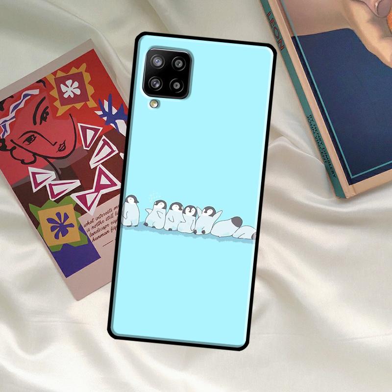 Cute Cartoon Penguin Cover For Samsung Galaxy A14 A34 A54 A12 A22 A32 A52 A72 A13 A23 A33 A53 A52S A71 A51 Case