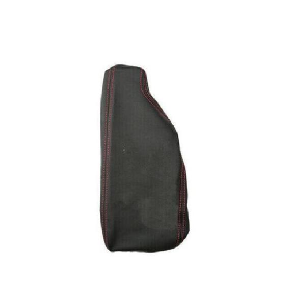 Black Leather Central Console Armrest Cover Trim Fit For Cadillac CT5 2020-2021