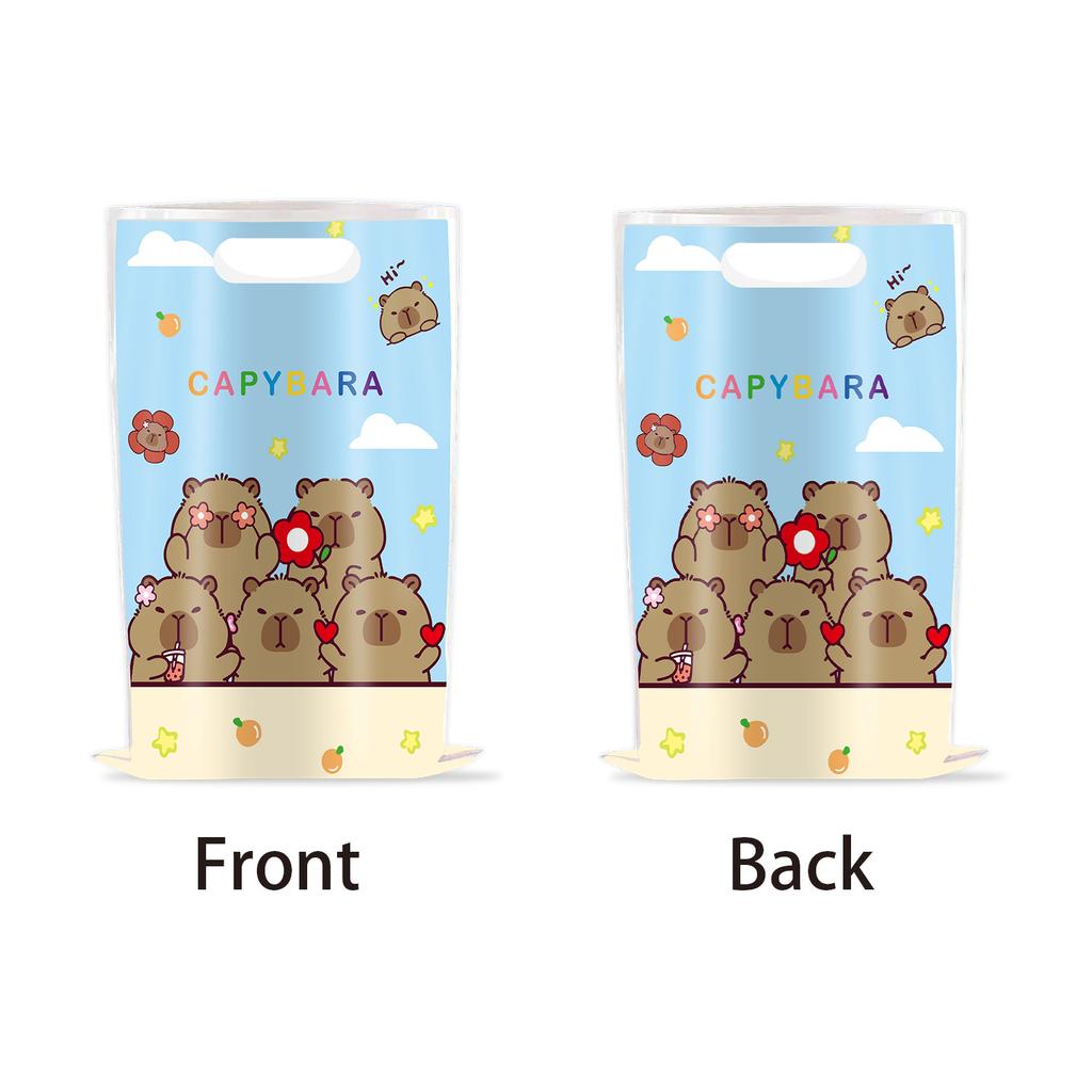 Capybara Disposable Tableware Set  Birthday Party Capybara Tablecloth Cups Plates Napkin Banner Cake Topper Kids Party Supplies