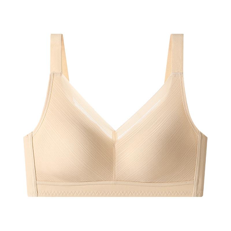 Full cup bra large size thin cup fat mm bra comfortable collection breast upper support adjustment type no steel ring