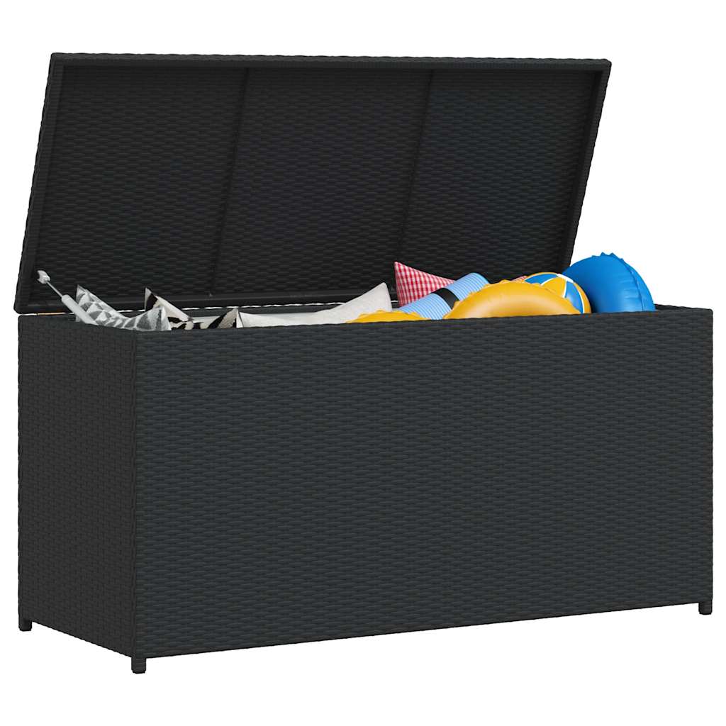 VidaXL Garten-Auflagenbox Schwarz 120x50x60 cm Poly Rattan