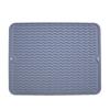 Dish Drying Mat for Kitchen Counter Silicone Drain Pad Heat-resistant Anti-slip Pot Dish Cup Pad Tableware Cushion Tray Placemat