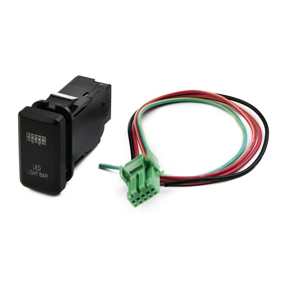 

Комплект переключателя ВКЛ-ВЫКЛ, прочный ABS-пластик, однополюсный, 39x21 мм для Toyota 12 В LED LGIHT BAR