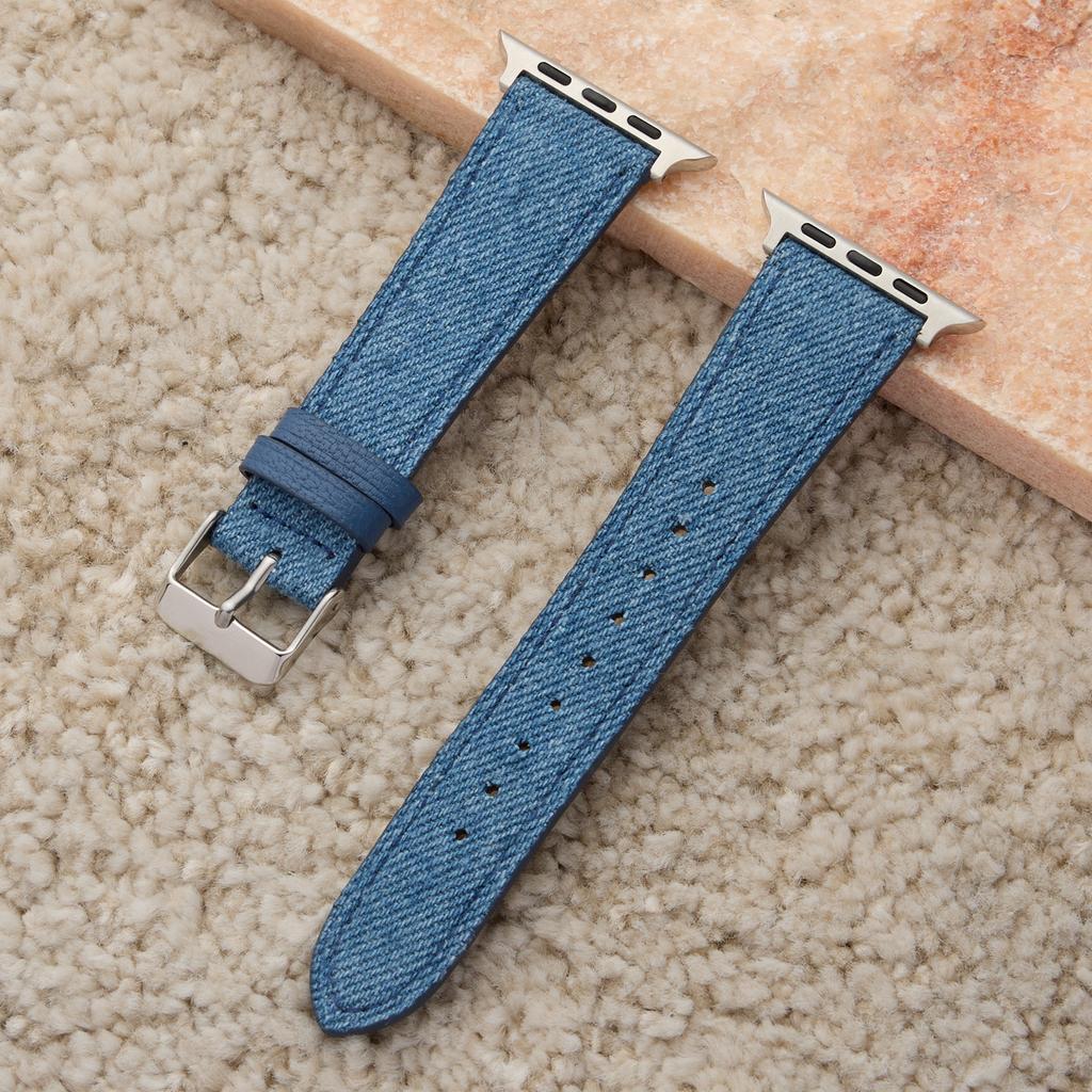 Strap For Apple Watch band women Ultra 11/10/9/8/7/6/5/4/3/2/1 SE 38mm 40mm 41mm 42mm 44mm 45mm 46mm 49mm cloth Leather Loop