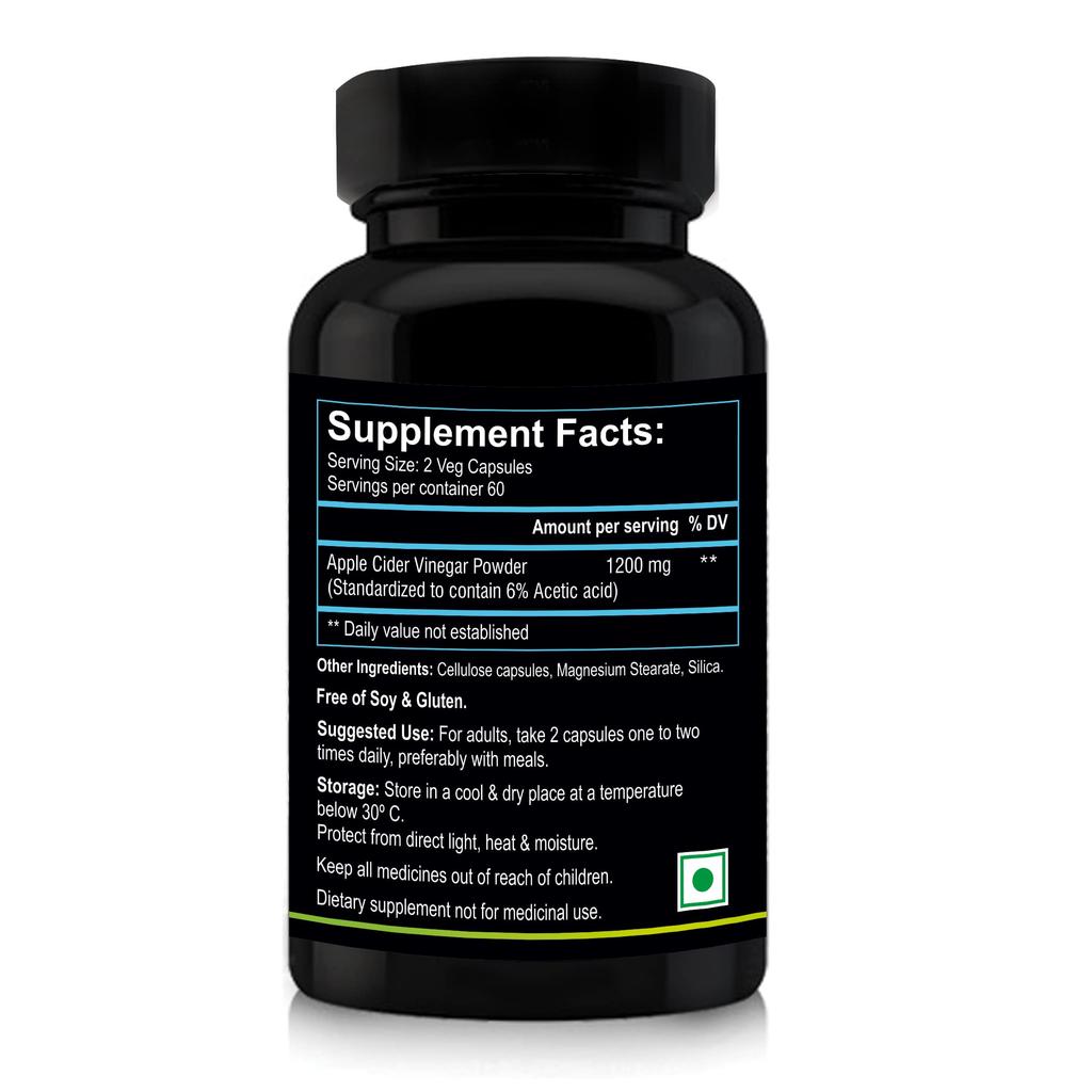 Nutriosys Apple Cider Vinegar 1200mg - 90 Veg Capsules (Pack of 1)