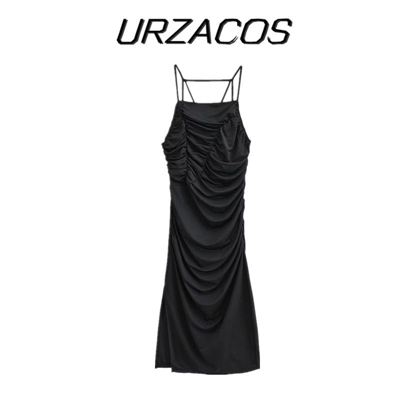 Ur Elegant Elegant Tight Slit Slip Dress