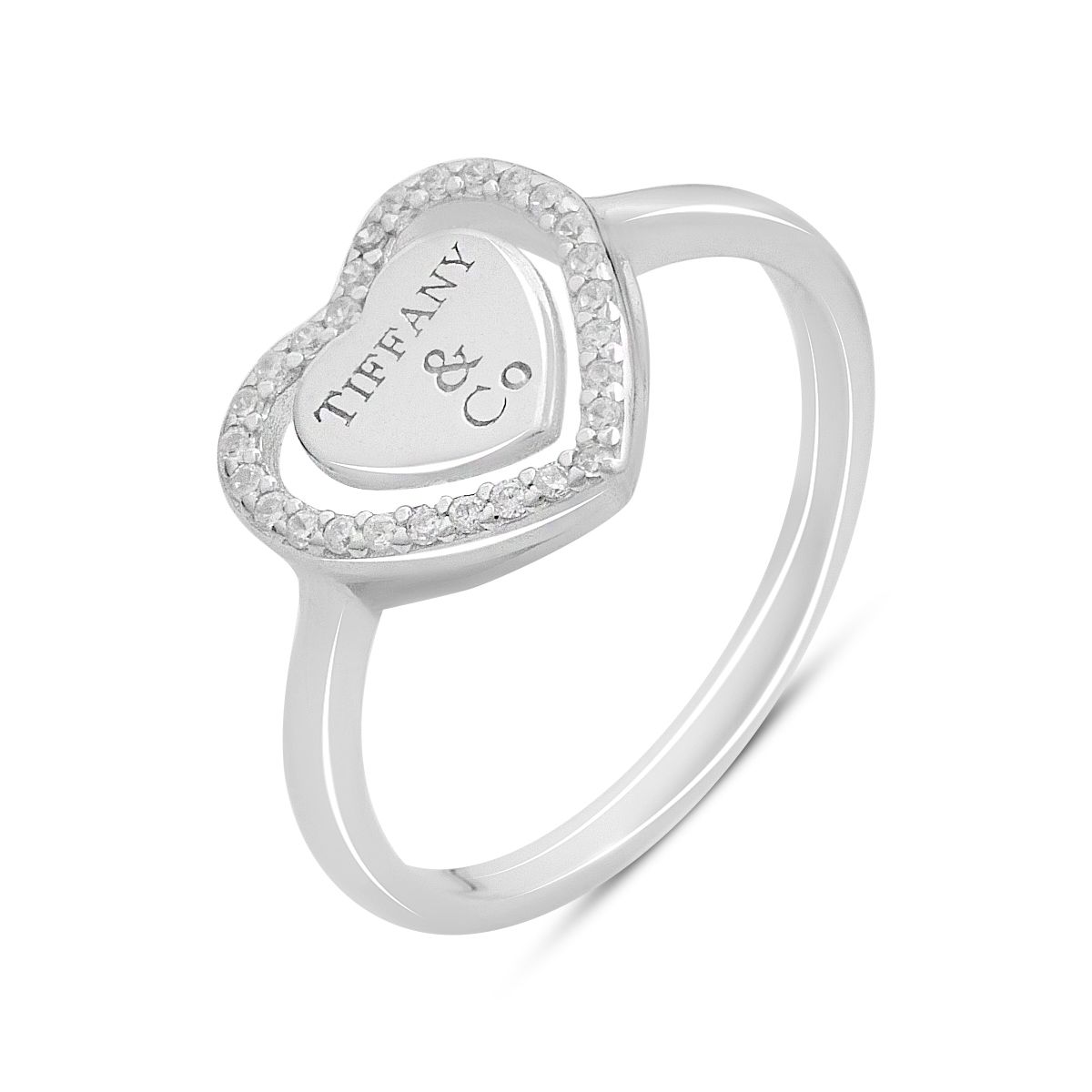 

Срібна каблучка з фіанітами, вага виробу 2,16 гр (2177494) 18 білий