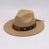 New Fashion High-end Western Cowboy Hat Vacation Travel Ethnic Style Tibetan Woolen Jazz Top Hat