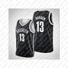 2026 Vendita Calda Nuova Uniforme da Pallacanestro Brooklyn Nets BKLYN City Gilet Nero Senza Maniche per Tifosi, Stile Genitore-Figlio