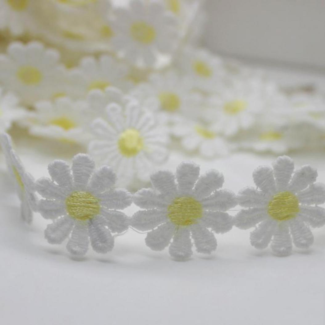 

Вышитая аппликация Ромашки для декора одежды и головных уборов. 90 см оранжевый