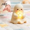 Autumn Seasonal Home Decor Halloween Cute Light Up Ghost Decoration, Small Statue Night Light, LED for Kids Room Resin Table Decoration Indoor,