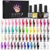 8ml Nail Gel Polish Kit 60pcs Full Set Box Glossy Long-lasting UV Gel Base Top Coat