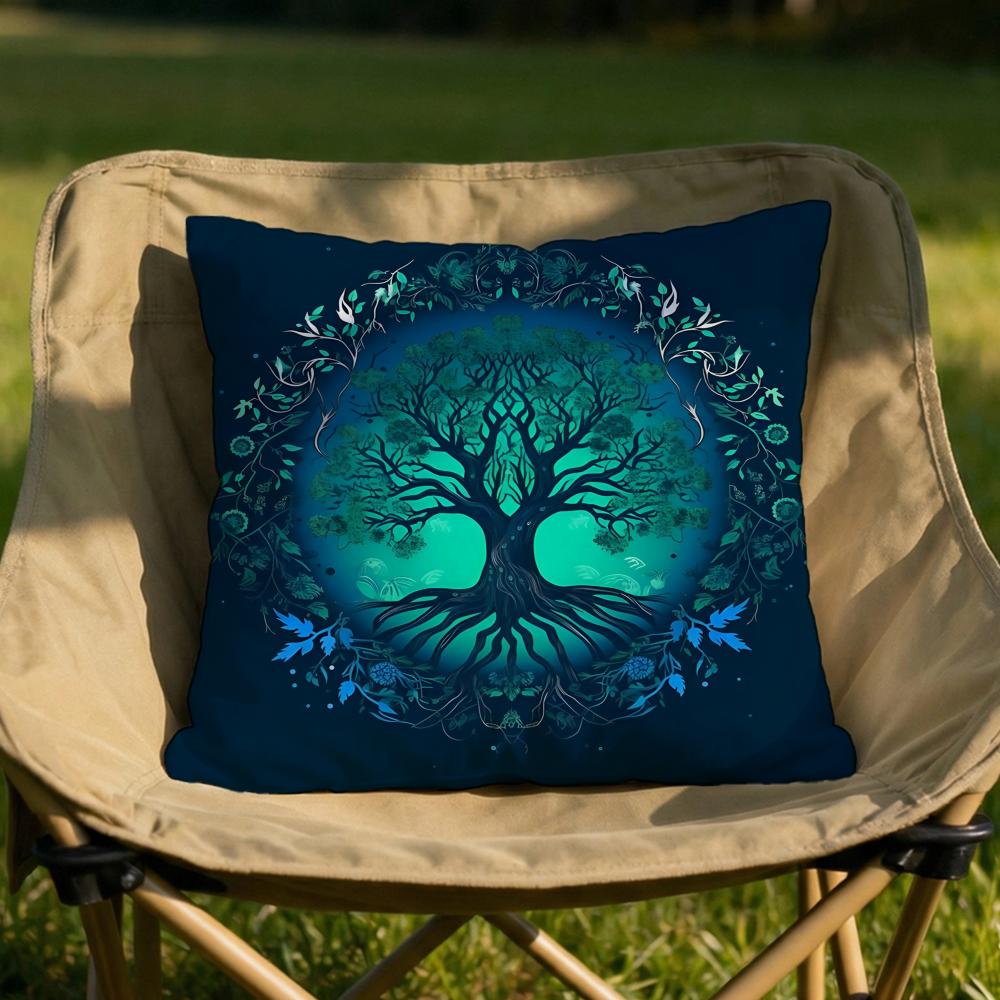 Tree of Life Cushion Cover Soft Reversible  Durable Pillow Cover  MultiScene Use for Home  Car Daily Comfort