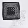 Sequins Scarf Exquisite Pattern Tassel Design Non-Fading Washable Quick Dry Decorative Polyester Women Beautiful Fringed Bandana Headscarf for Party
