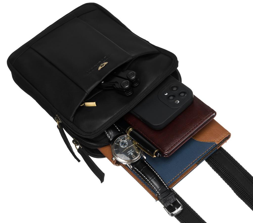 PTN M22E-OPU-6798 Black Leather Bag
