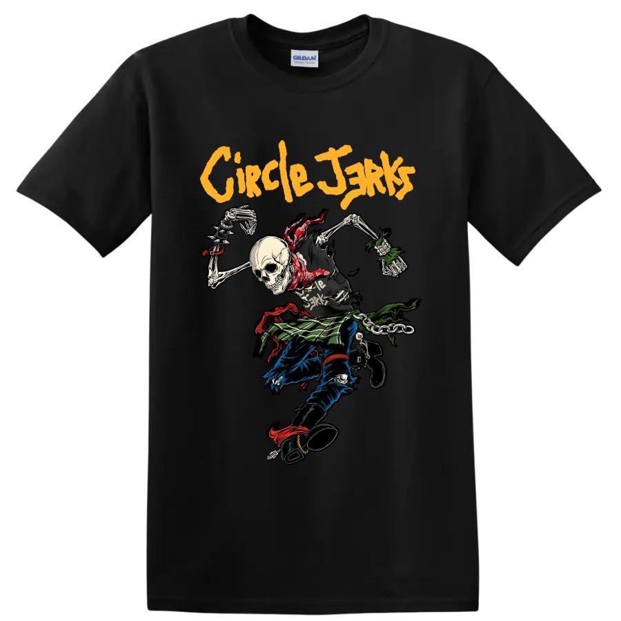 Circle Jerks Punk Rock Skeleton T Shirt Concert Music Graphic Tee Vintage Style