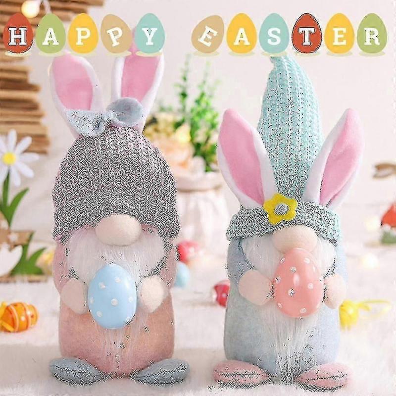 Easter Gnome Plush With Led Light Handmade Swedish Gnome Ornament Easter Elf Dwarf Decors Spring De