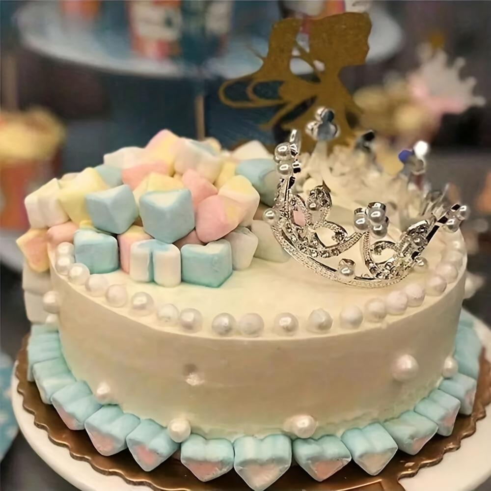 5pcs Golden Silvery Birthday Mini Crown Cake Topper Used for Gatherings Parties Birthdays Cake Decorations cake decorating tools
