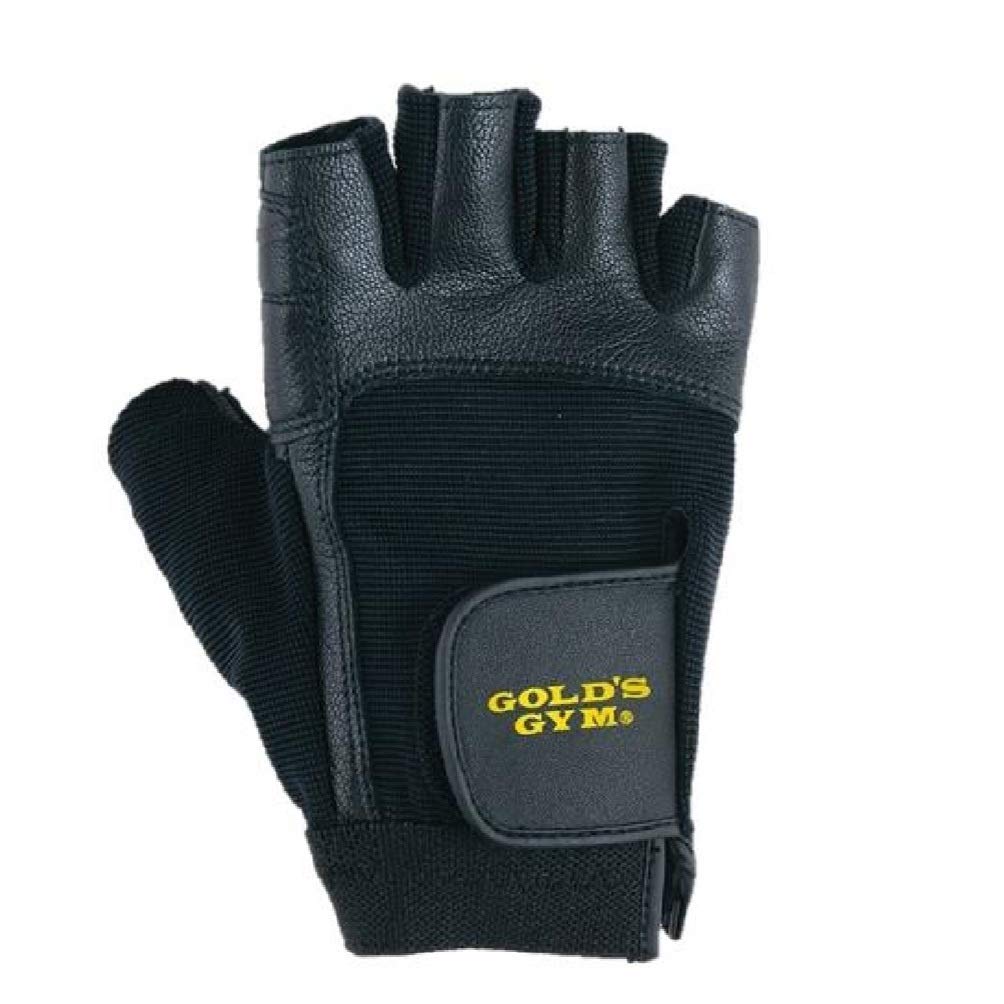 GYM EX Leather Gloves G3403 Large to Comfortable Leather for Bench Press and Barbell Curl Authentic Gym Favorited by Gym Hand Size L GOLD'S Men's